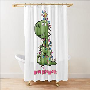 How Ridiculous Rexy Christmas Gift Shower Curtain