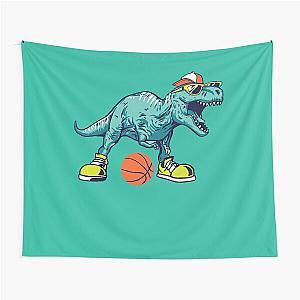 How Ridiculous Rexy Basketball Airslam Dunk Tapestry