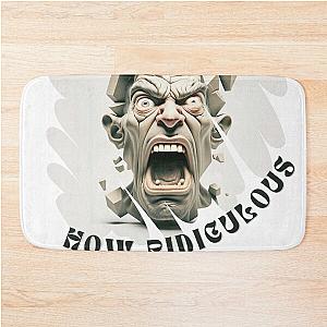 Statue of Ridiculous Artwork Bath Mat