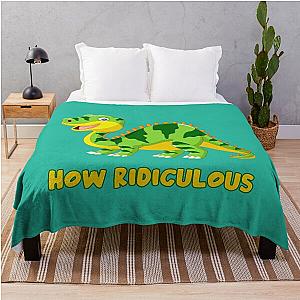 How Ridiculous Rexy Funny Yellow Gift Throw Blanket