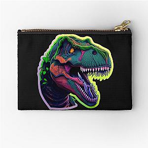 How Ridiculous Rexy Tyrannosaurus Merch Prehistoric Dinosaur Zipper Pouch
