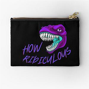 How Ridiculous Rexy Merch Sarcastic Dinosaur Zipper Pouch