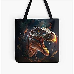 How Ridiculous Rexy Tyrannosaurus Merch Prehistoric Dinosaur All Over Print Tote Bag