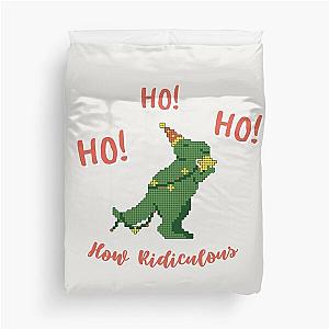 Ho Ho How Ridiculous Rexy Christmas T Rex Duvet Cover