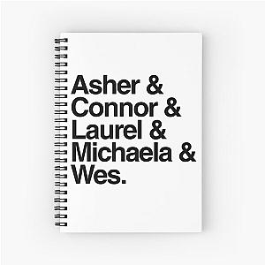 htgawm names- minimalist typograph Spiral Notebook