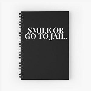 Smile Or Go To Jail HTGAWM (Black) Spiral Notebook