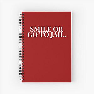 Smile Or Go To Jail HTGAWM (Red) Spiral Notebook