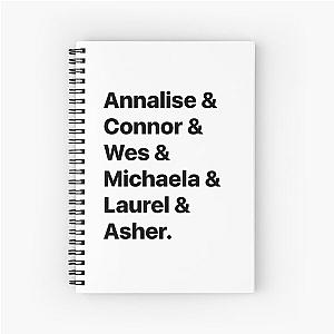 How to Get Away With Murder Names Spiral Notebook