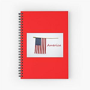 Patriotic American Flag Design Spiral Notebook