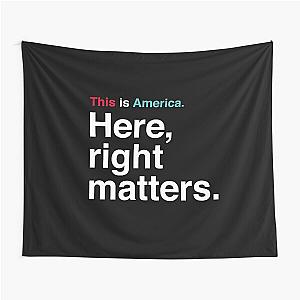 This is America. Here, Right Matters. Lt. Col. Vindman Impeachment Hearing Quote Tapestry