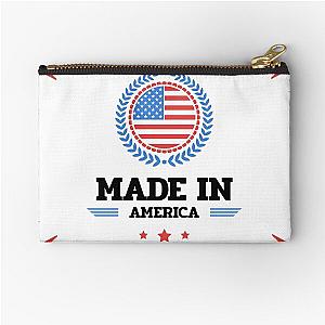 Made In America 4th Of July independence Day Zipper Pouch