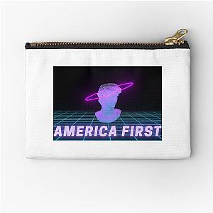 "America First" Marble Bust Mask  Zipper Pouch