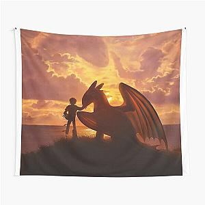 Sunset Dragons Tapestry