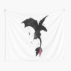 Toothless Dragon Splatter Tapestry