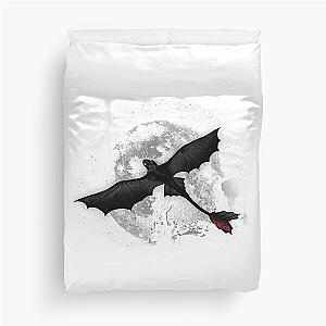 Moonlight Dragon Rider Duvet Cover