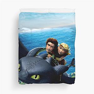 How to Train Your Dragon Flying Over Dragon Duvet Cover