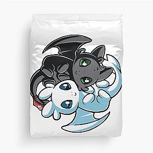 Toothless and Light Fury Duvet Cover - How to Train Your Dragon