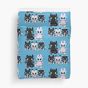 Cute Dragon Family Night Fury Duvet Cover