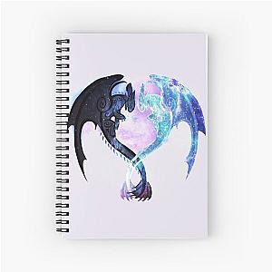 Dragon Heart Spiral Notebook featuring Toothless and Light Fury