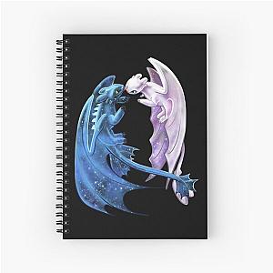 Starry Dragons Spiral Notebook - Dragon Heart featuring Toothless and Light Fury