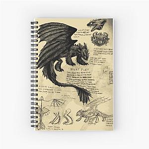 Night Fury Dragon Spiral Notebook