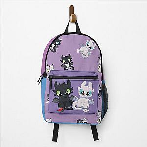 Couple Babies Toothless & Light Fury Baby Dragons Backpack