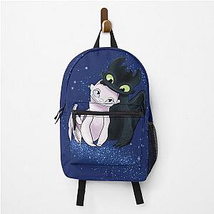 Couple Dragon Night Lights Backpack featuring My Mam and Dad with Dragon Babies, Light Fury, and Toothless