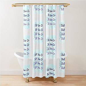 HRVY blue Shower Curtain