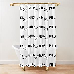 HRVY Million Ways Black Shower Curtain