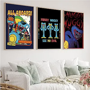 Huggy Wuggy Game Movie Fancy Wall Posters for Living Room