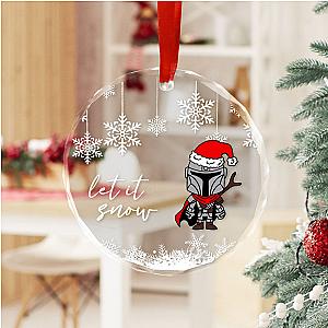 Mandalorian Christmas Holiday Glass Ornament Perfect Gift Idea