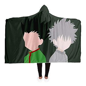 HxH Merch - Killua Zoldyck &amp; Gon Freecss Hooded Blanket No.1