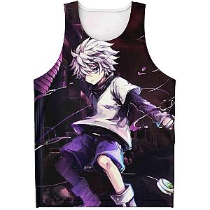 HxH Merch - Killua Zoldyck 3D Tank Top Design No.3