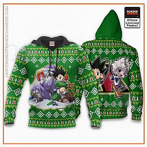 HxH Merch: Gon Freecss &amp; Zoldyck Killua Ugly Christmas Hoodie Xmas