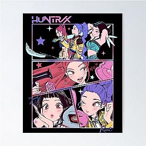 Huntrix Girl Group K-Pop Group Demon Hunters Poster