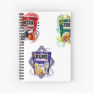 Zoey Rumi Mira Ramen Cup Noodle K-POP DEMON HUNTERS Huntrix Spiral Notebook