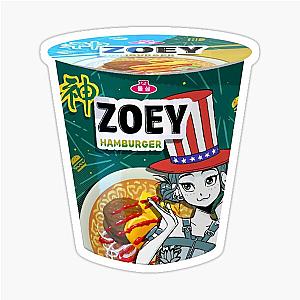 ZoeY Hamburger Ramyeon Ramen HUNTRIX KPop Demon Hunters Sticker