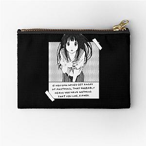 Hyouka - Eru Chitanda quote Zipper Pouch