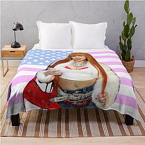 Ice spice flag Throw Blanket RB1608