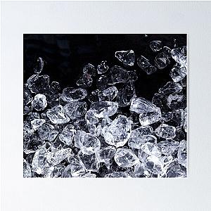 Crushed Ice Cube With Background Poster