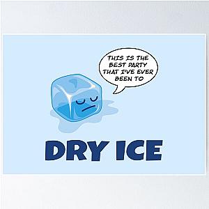 Dry Ice cartoon ice cube Poster