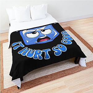 Blue Ice Cube Brain Freeze Funny Graphic T-shirt Comforter