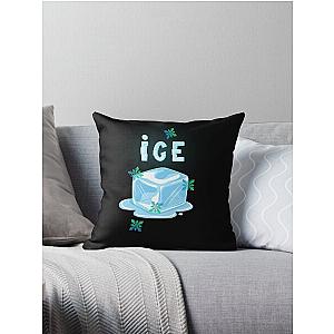 Ice Cube Melting Throw Pillow