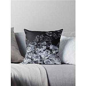 Crushed Ice Cube With Background Throw Pillow