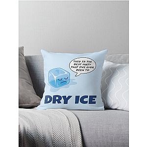 Dry Ice cartoon ice cube Throw Pillow