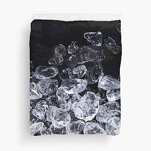 Crushed Ice Cube With Background Duvet Cover