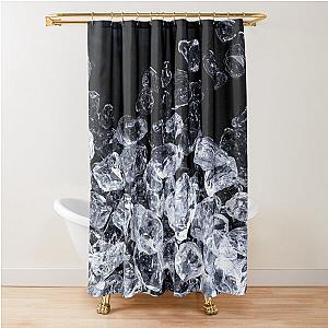 Crushed Ice Cube With Background Shower Curtain