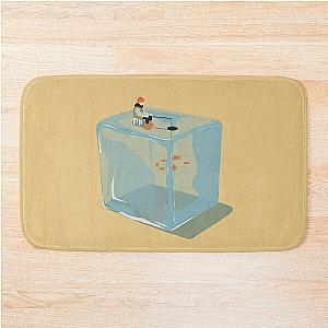 Ice Cube Fishing - Man Fishing on an Ice Cube Bath Mat