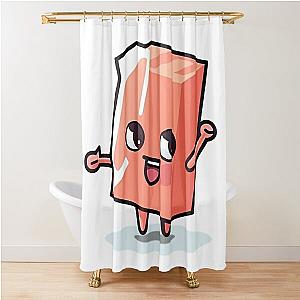 Happy Cheerul Orange Ice Cube Shower Curtain