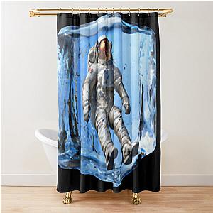 Astronaut Ice Cube Shower Curtain